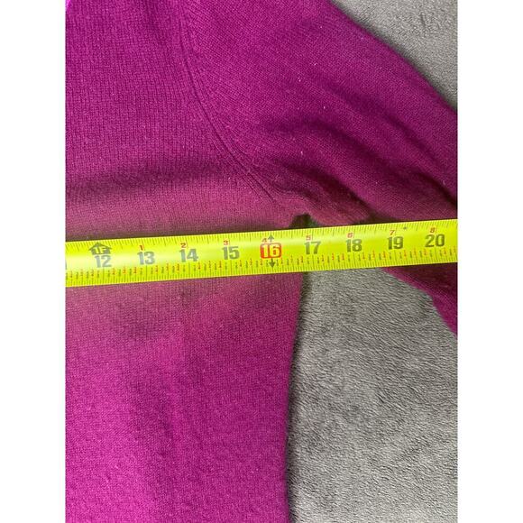 Charter Club XS 100% Cashmere Cardigan Purple Gold Buttons 2-Ply Luxe - Picture 3 of 6